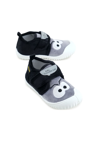 Gezer Kışlık Cırtlı Ayarlanabilir Rahat İç Taban Erkek Çocuk Panduf Ayakkabı Ga2kpm.03102.01.3e7.0a Siyah