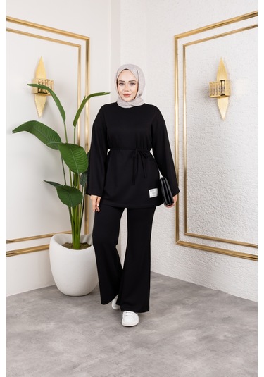 Mevsimlik Modal Kumaş Takım - T114 Siyah