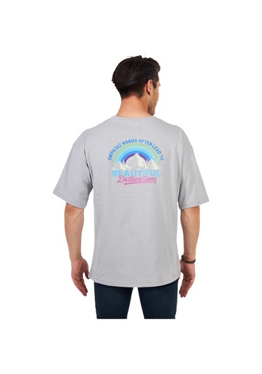 Ghassy Co. Erkek Oversize Sırt Ve Göğüs Baskılı Outdoor Tshirt Be (549329836)