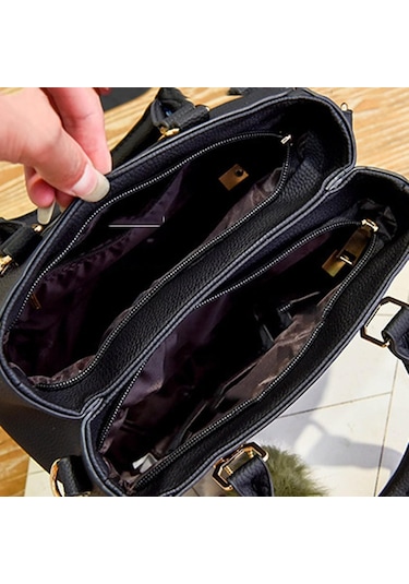 Kadınlar İçin Siyah Çantalar Omuz Tek Omuz Büyük Kapasiteli Çanta El Çantaları Baskılı Çanta Sırt Çantaları Gümüş Çantalar Açık Hava Yürüyüş Çantaları Tote Çanta Pipet Kişiselleştirilmiş A1 Siyah