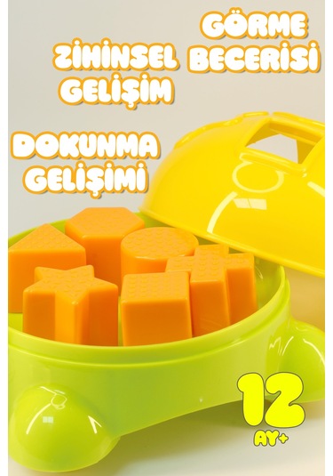 Bul-tak Oyunu Duyusal Kaplumbağa Zeka Eğitici Geometrik Şekiller Bulmaca Bebek Oyuncak 4159