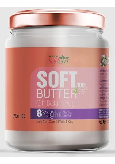 Softem Soft Butter 8 Yağ İçeren Günlük Cilt Bakım Yağı 190 ML