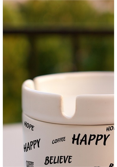 Porselen Baskılı Küllük - Believe