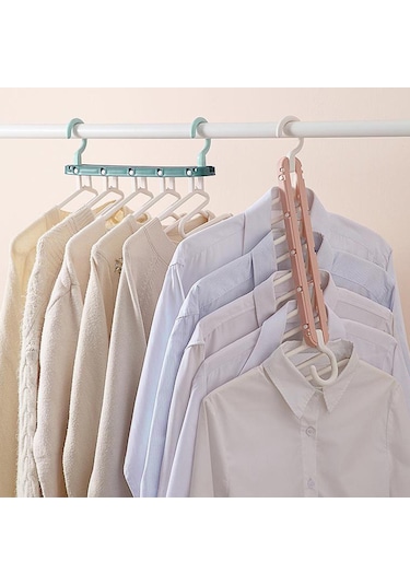 Suntek Magideal Elbise Askısı Depolama Çok Katmanlı Katlanır Yeşil