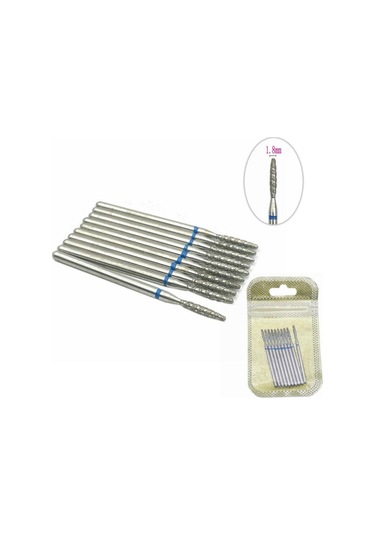 10pcstornado Alev Elmas Tırnak Matkap Ucu Manikür Kesiciler Döner Bur Matkap Aksesuarları Spiral Tırnak Değirmenleri Aracı Mo18lx-10pcs