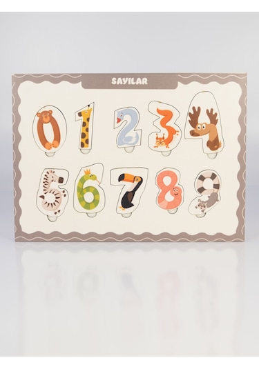 CapellaWoodWorks BulTak Puzzle Oyunu Eğlenceli Hayvanlı Sayılar R