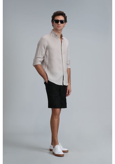Lufian Erkek Pitaya Basic Comfort Fit Gömlek 111010611 Bej