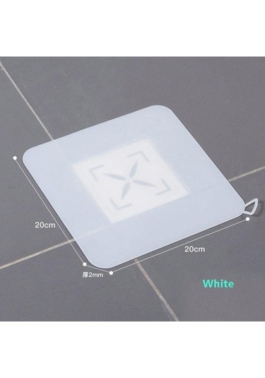 Beyaz Koku Önleyici Tuvalet Kanalizasyon Deodorantı Böcek Mutfak Mühür Geçirmez Kapak Silikon Yer Sifonu Deodorant Kapağı 20x20cm Beyaz Beyaz