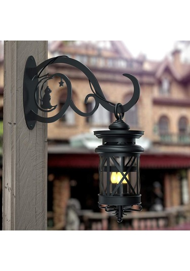 Neevoyu Demir Duvarlı Asma Aracı, Bahçe Bitkileri, Kuş Yemlikleri, Fenerler İçin Dayanıklı, Kolay Kurulum, Siyah, 30 Pound Yük Kapasitesi