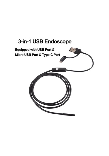 Tenfowee 3'ü 1 Arada Endoskop, Ip67 Su Geçirmez, Type-c/android/pc Bağlantı, 10m Esnek Kablo, An100 5.5mm 10m