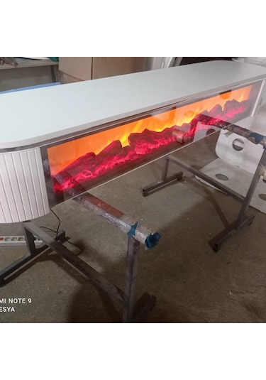 Desing Tv Sehpası 140cm Beyaz+gümüş