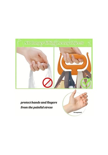 2 Adet Poşet Taşıma Aparatı Çok Amaçlı Market Pazar Poşet Taşıma Aparatı Poşet Tutucu Taşıma Kiti Kırmızı