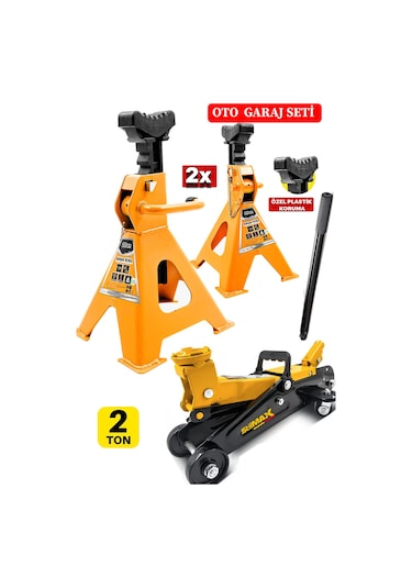 Stilmax 2 Tontekerlekli Araç Krikosu +2 Ton X2ad Çift Sehpa Tip