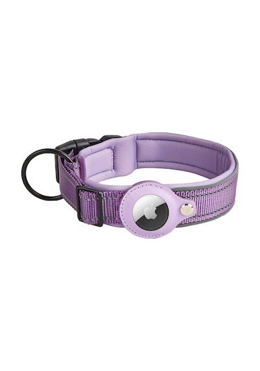 Yer Belirleme Yaka Havatag Köpek Yaka Köpek İzleme Havatag Yaka Kaybolma Karşıtı Evcil Hayvan Yaka Köpek İpi Mor Yaka M