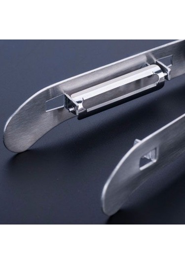 Homyl Paslanmaz Çelik Sebze, Kuşkonmaz Çift Soyucu Mutfak Gümüş