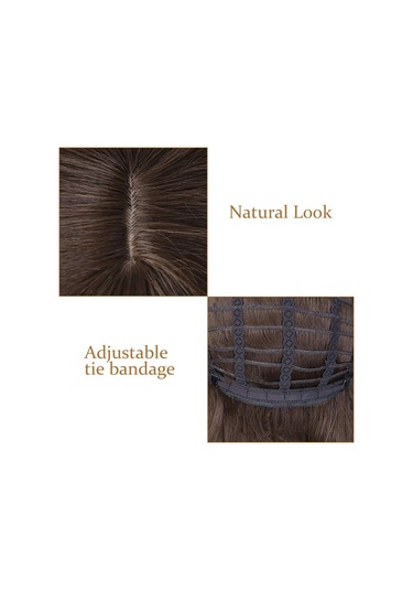 Kadınlar İçin Kahverengi Perçemli Peruk, Kıvırcık Ve Dalgalı Bob Peruk Çok Renkli