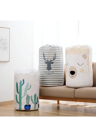 Sones Büyük Kapasiteli Ev Tipi Su Geçirmez Nem Geçirmez Yorgan Saklama Çantası Paketleme Çantası Sevimli Bira Diğer