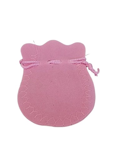 Kadife Kese Pembe 50 Adet 6x8 Boy Takı, Altın Kesesi İpli & Büzgülü