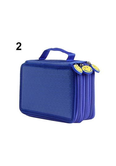 Agoodshop Büyük Kapasiteli 3 Bölümlü Kalemlik Kalem Kutusu 3bp-yeşil