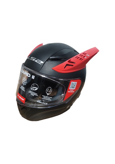 Motospartan Kask Boynuzu Kırmızı Yarışçı Tipi