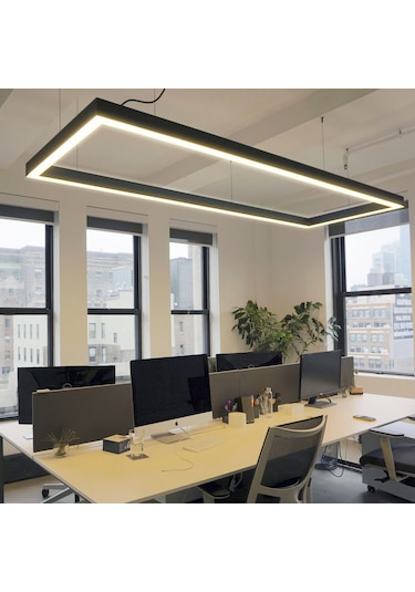 Dikdörtgen Modern Led Avize Linear Simit Armatür Lineer