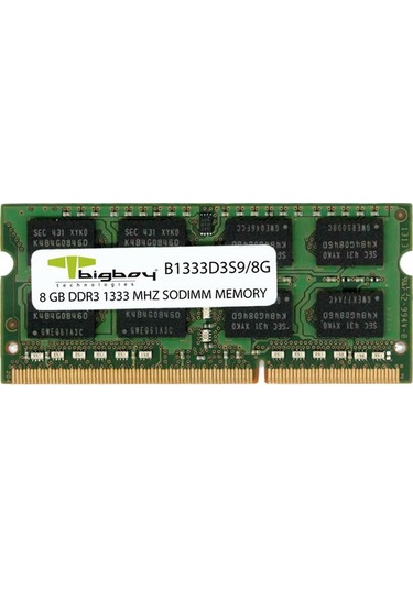 Bigboy B1333D3S9/8G 8 GB DDR3 1333 MHz CL9 Notebook Bellek