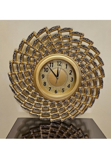 49 Cm Esma'ül Hüsna Gold Duvar Saati Renkli