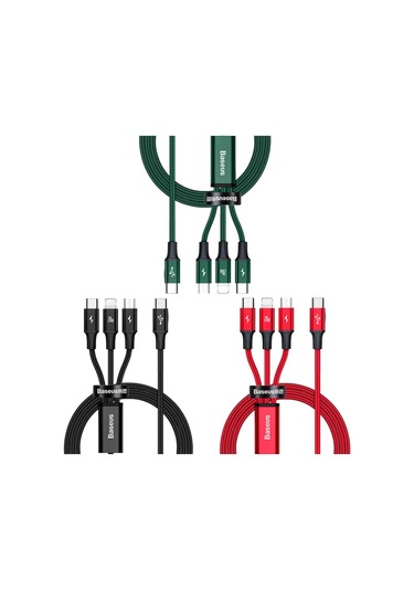 Reedark 3'ü 1 Arada Pd 20w Hızlı Şarj Kablosu, İphone Uyumlu 15/14/13/12, Android, Type-c/micro Usb İçin Hızlı Şarj Ve Veri Senkronizasyonu