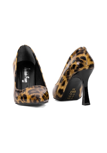 Elit Mst1383r Kadın Stiletto Leopar Leopar