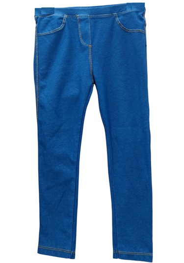 Kız Çocuk Kot Pantolon Görünümlü Mevsimlik Mavi Renk Tayt Mavi