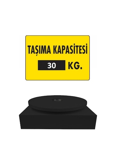 360 Derece Dönebilen Mdflam Elektrikli Döner Platform Siyah