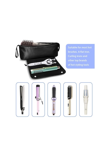 İçin Saç Düzleştirici Ve Saç Maşası Saç Aleti Saklama Çantası Siyah