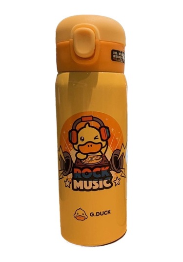 Jzcat Kaldırma Halkalı Küçük Sarı Ördek Paslanmaz Çelik Çocuk Termos Bardak Seviml Karikatür Bezelye Fincan Termos Bardak 50772904