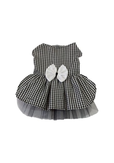 Gobo Kareli Dişi Kedi Köpek Kıyafeti Elbisesi