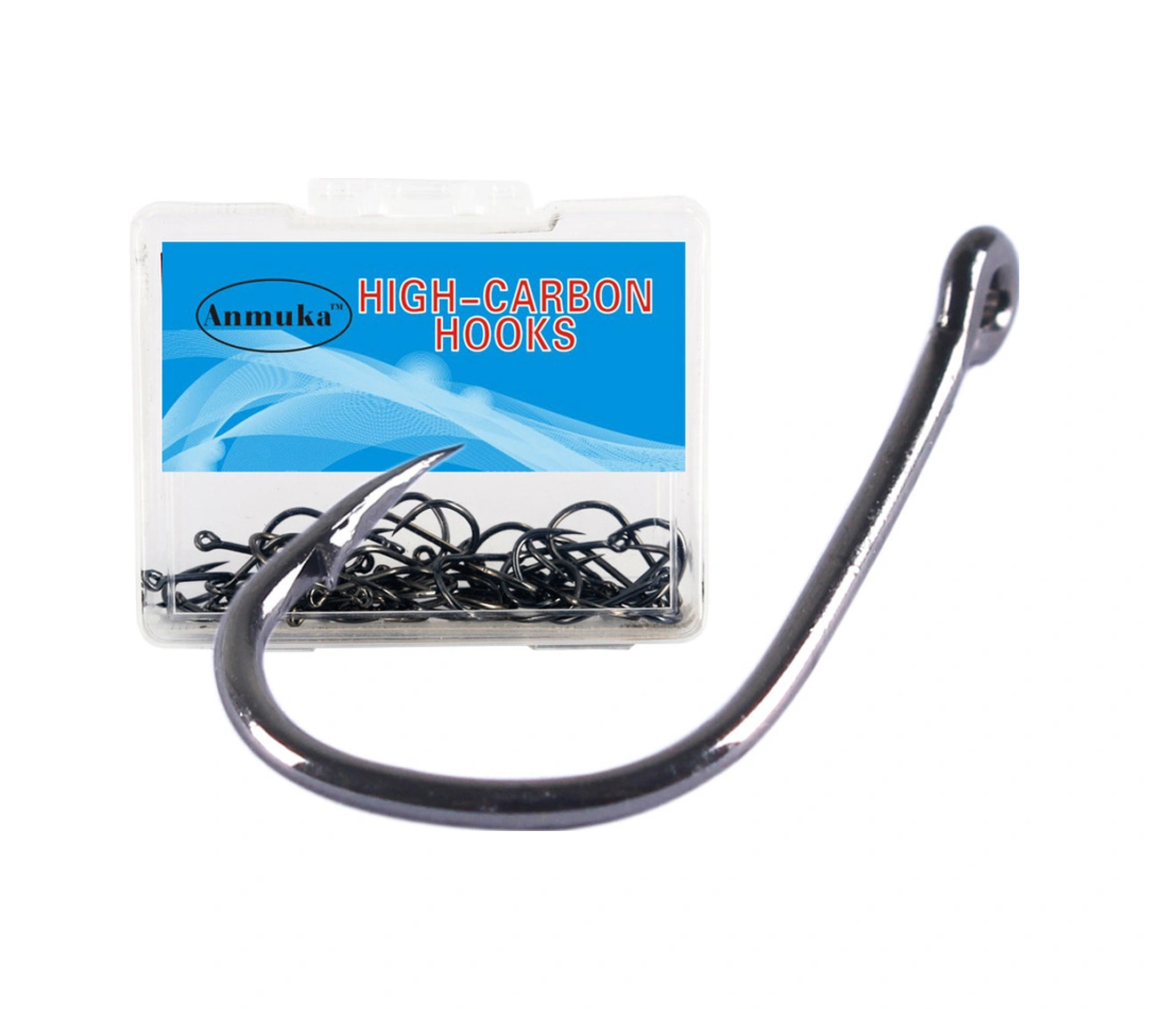 Dianziye 9 Numara 100 Adet Yüksek Karbon Çelik İğne, Dairesel Yüzeyli, Ters İğne, Akvaryum/nehir/deniz Uygun Balık İğnesi Seti