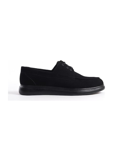 Mubiano Mbsrgn105-s Siyah Süet Erkek Bağcıklı Loafer Siyah