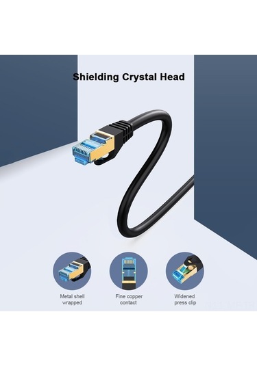 Flybuy Yapı, Mufunye Metre Korumalı, Kablosu Hızlı Ethernet Düz Çift Cat7 3 10gbps - Zi