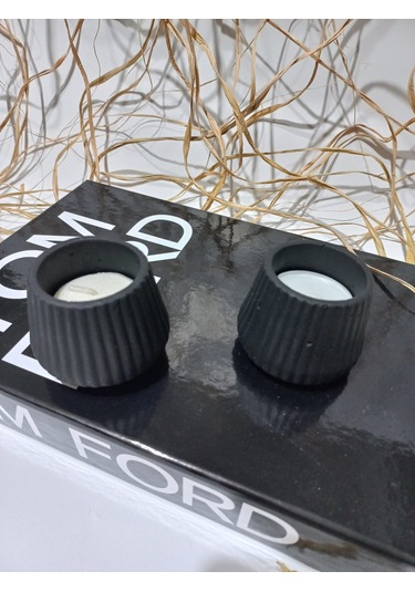 Tealight Mumluk 2 Li Siyah Siyah
