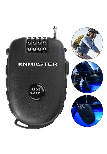 Knmaster Motosiklet Kaskı Kilidi + Knmaster Karbon Çanta Hediyeli