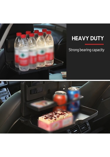 Singree Araç İçin Katlanabilir Büyük Boy Sırt Dayama Bardaklık - Siyah Plastik