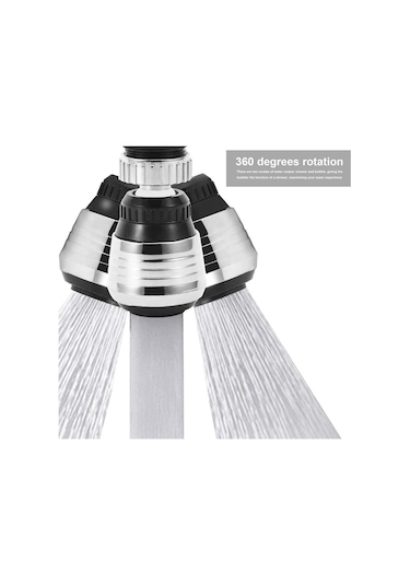 Tasarruflu 2 Fonksiyonlu Musluk Başlığı Yağmurlama Perlatörlü Dönebilir Oynar Mutfak Lavabo Musluğu