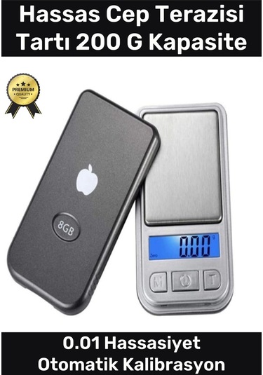 Lcd Ekranlı Otomatik Kapanma Kalibrasyon Hassas Cep Terazisi Tartı 200 G Kapasite 0.01 Hassasiyet Çok Renkli