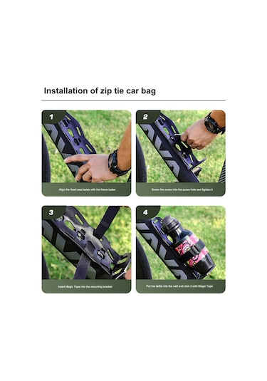 Enlee Bisiklet Ön Çatal Çanta Tutucu Braketi Hızlı Bırakma Bisiklet Montaj Tabanı - Dağ Bisikleti İçin