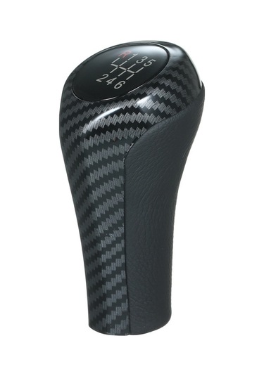 Fortunelane Bmw İçin 6 Vites Kırmızı Yazılı Manuel Vites Çubuğu, Karbon Desenli Işıklı Kırmızı Kırmızı