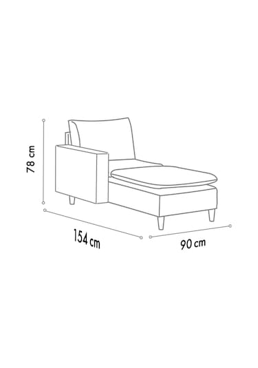 Lungo Modüler Daybed - Açık Kahve Keten Açık Kahverengi