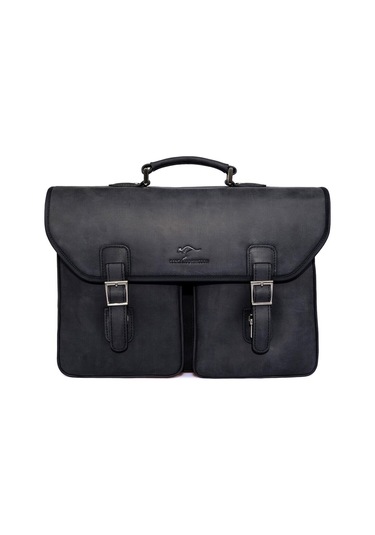 Hakiki Dana Deri Crazy Horse Siyah Erkek Büyük Boy Laptop & Evrak Çantası 9928-zs-125003 Siyah