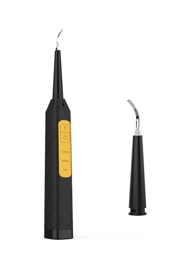 Jyq-023 Ağız Diş Temizleme Ve Bakım Aracı Ev Elektrikli Diş Aleti, Sarı Diş Ve Tütün Lekelerini Çıkarmak İçin Siyah + Diş Yüzeyi Temizleme Kafası