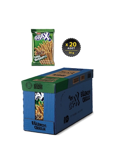 Eti Crax Baharatlı Çubuk Kraker 20 x 50 G