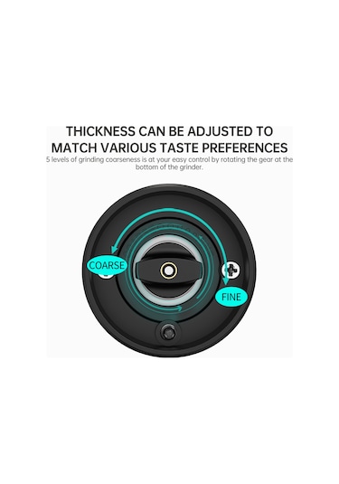 Leezsing Elektrikli Saklama Tabanlı Tuz Ve Karabiber Öğütme Seti Akülü 5 Kademeli Ayarlanabilir Karabiber Öğütücü