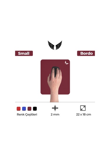 Golite Küçük Mouse Pad Bordo 18X22